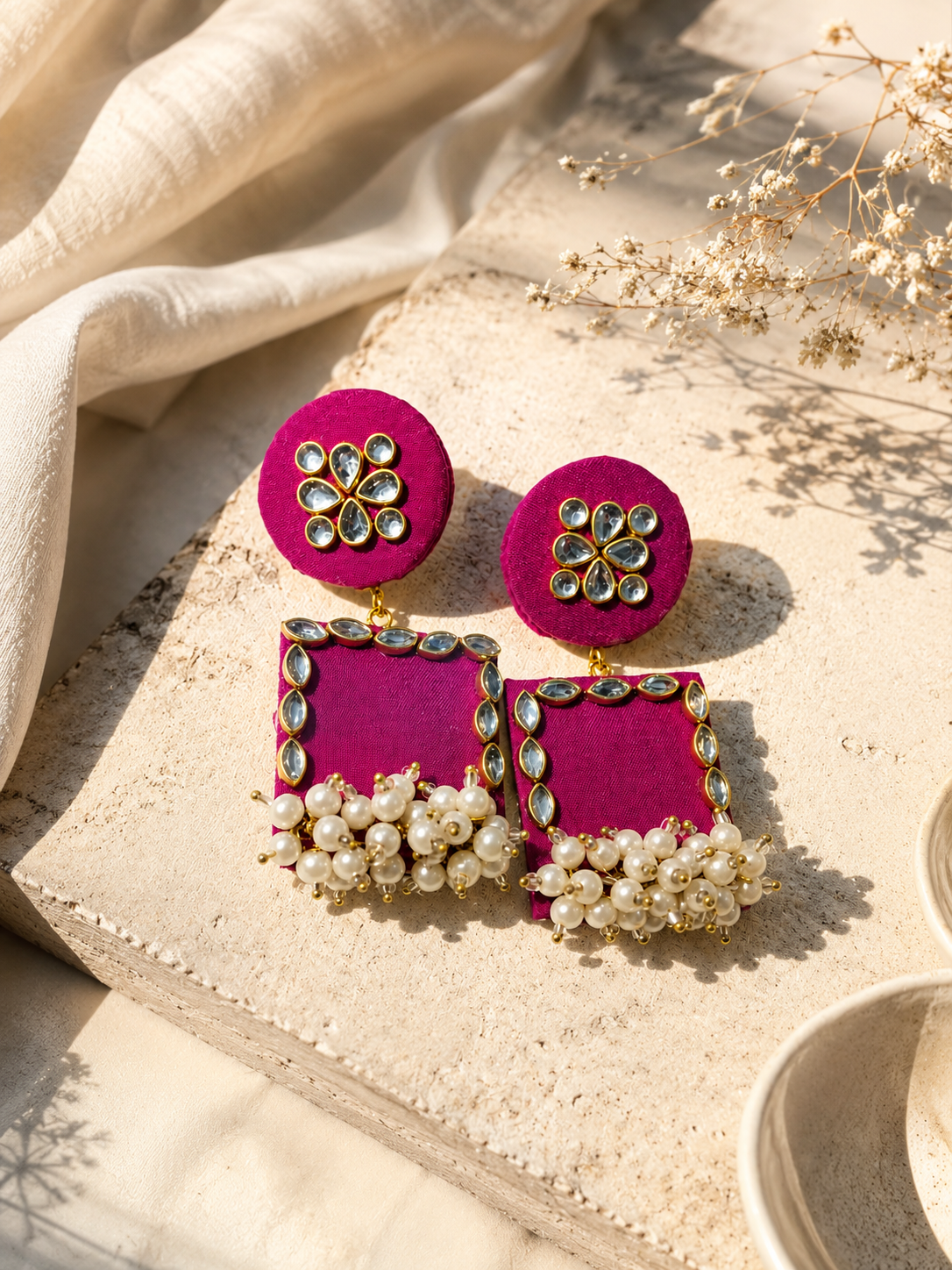 Fabric earings